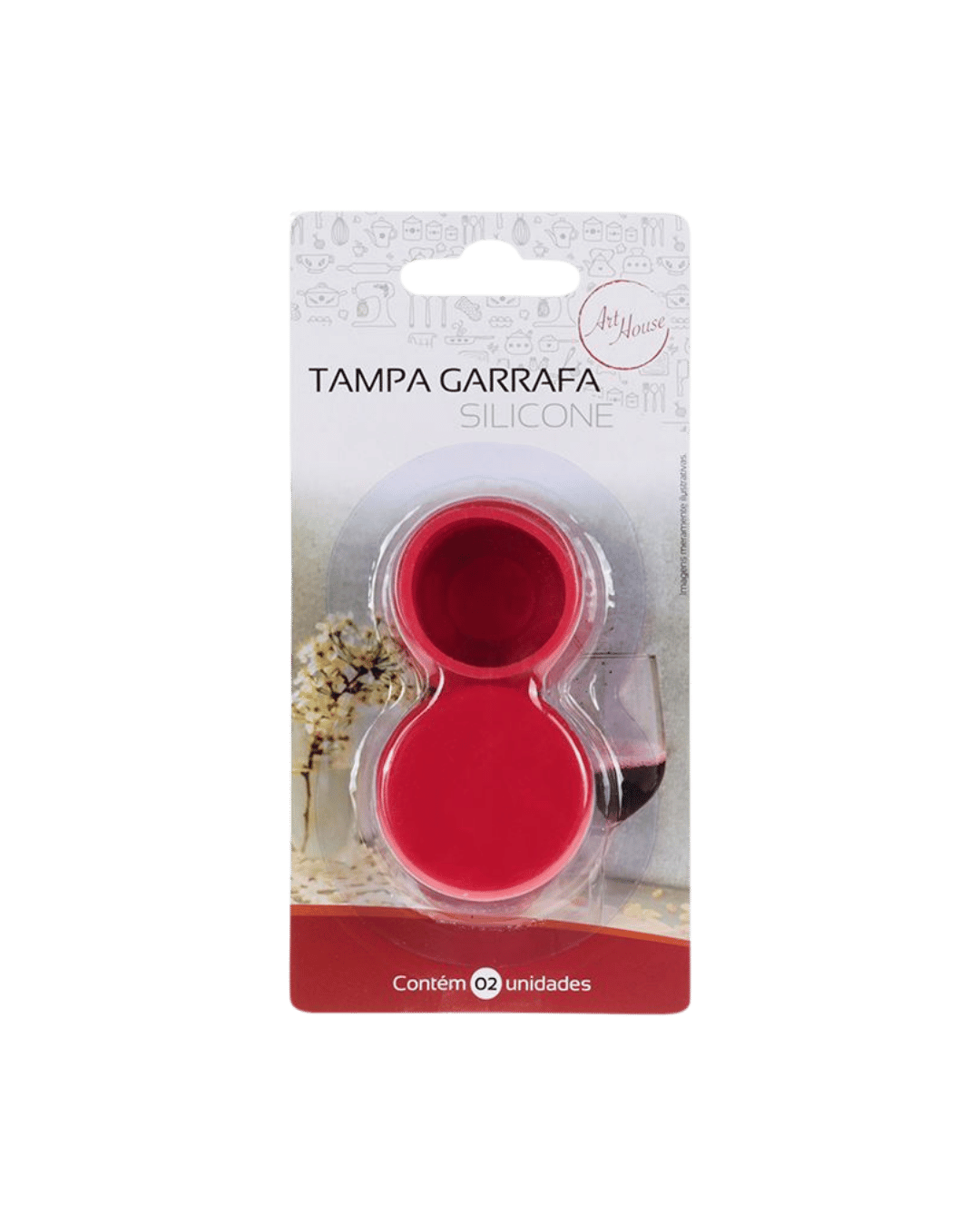 TAMPA P/GARRAFA SILICONE 1UN ART HOUSE