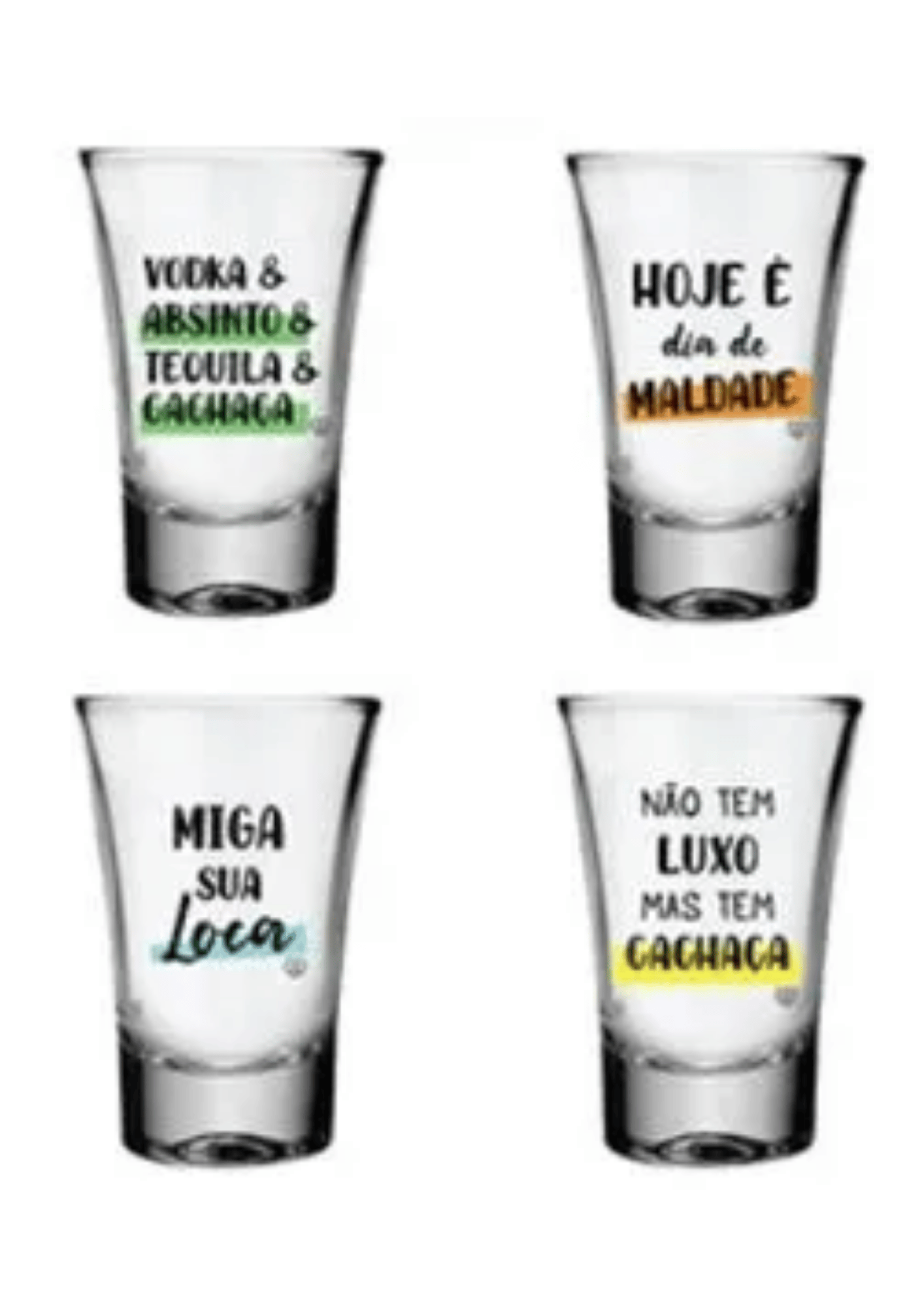 COPO SHOT FRASES 60ML HAPPY DRINKS