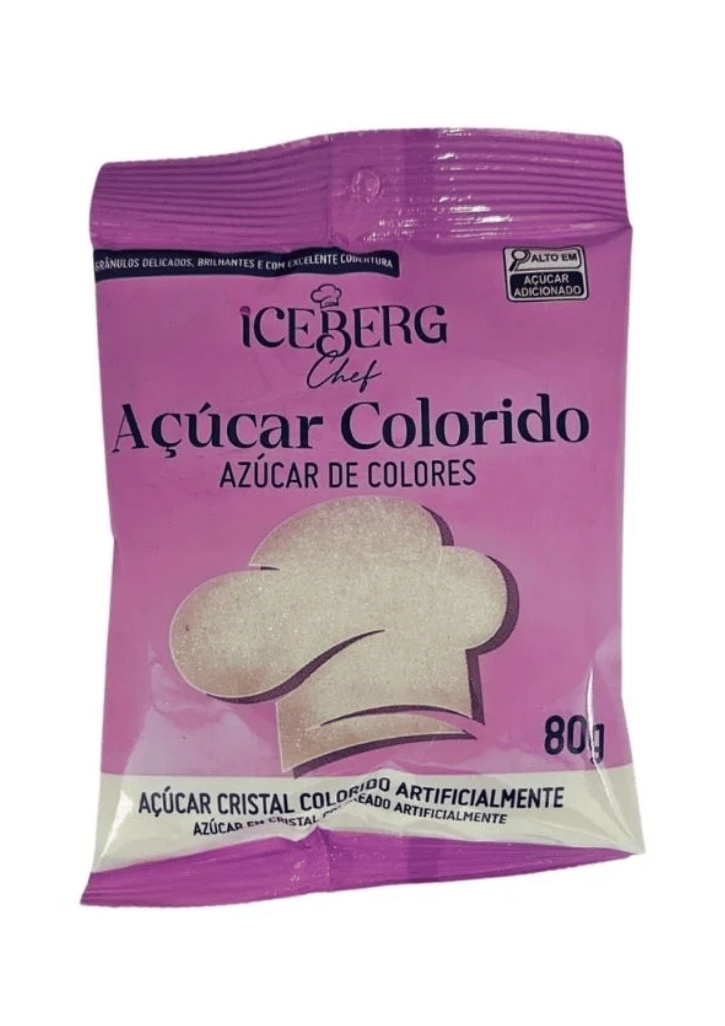 ACUCAR COLORIDO BRANCO 80G ICEBERG