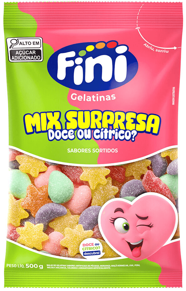 BALA GELATINA MIX SURPRESA 500G FINI