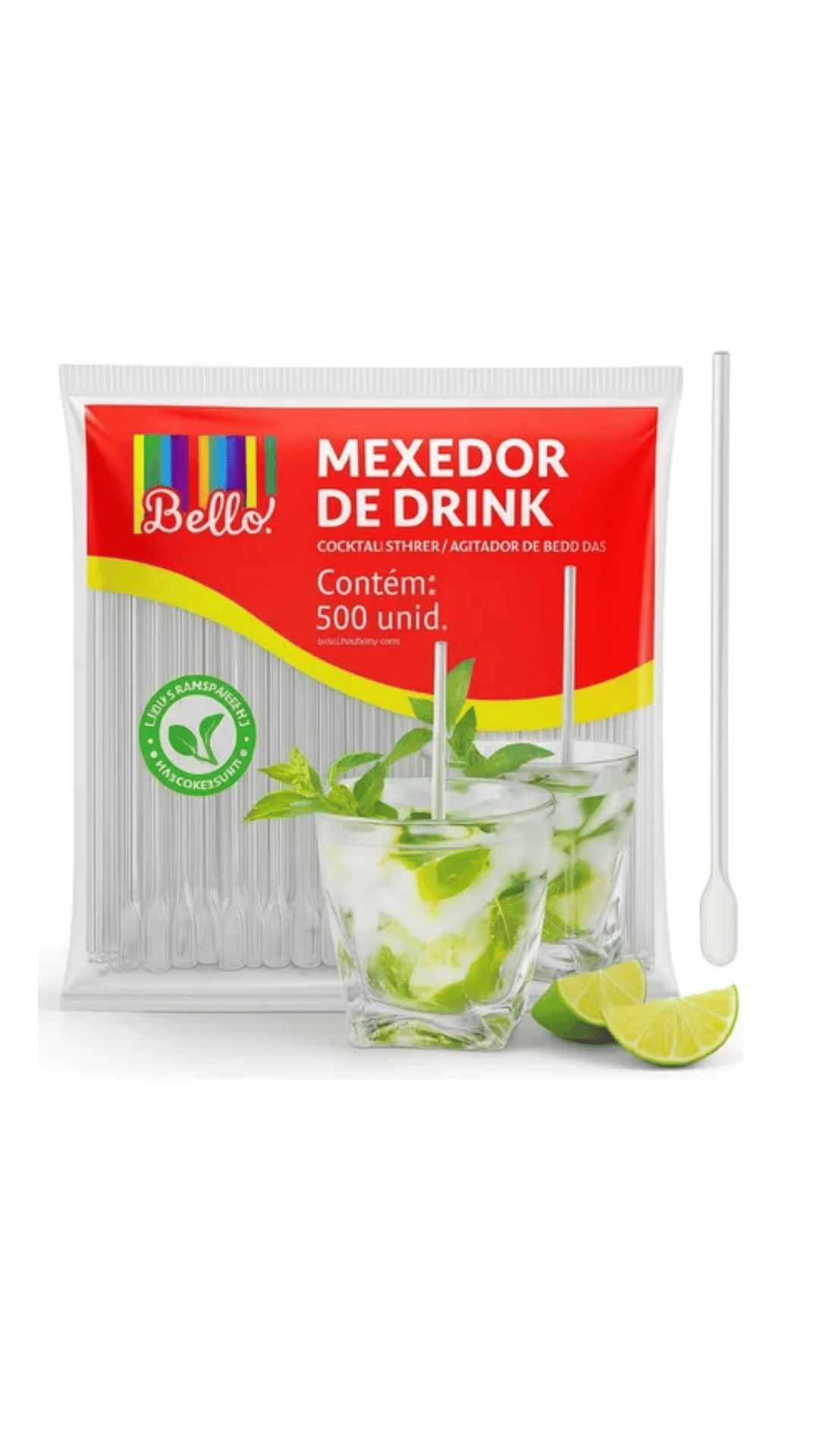 MEXEDOR DRINK CRISTAL 500UN BELLO