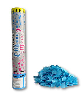 LANÇA CONFETE CHÁ REVELAÇÃO AZUL 30CM SILVERPLASTIC