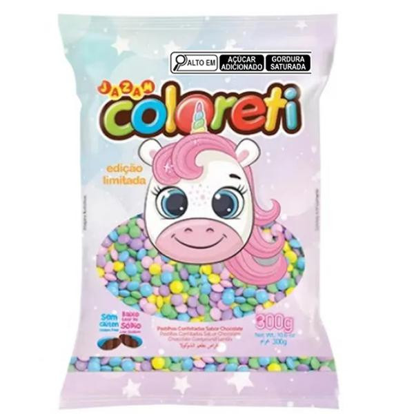 CONFEITO COLORETTI UNICORNIO 300G JAZAM