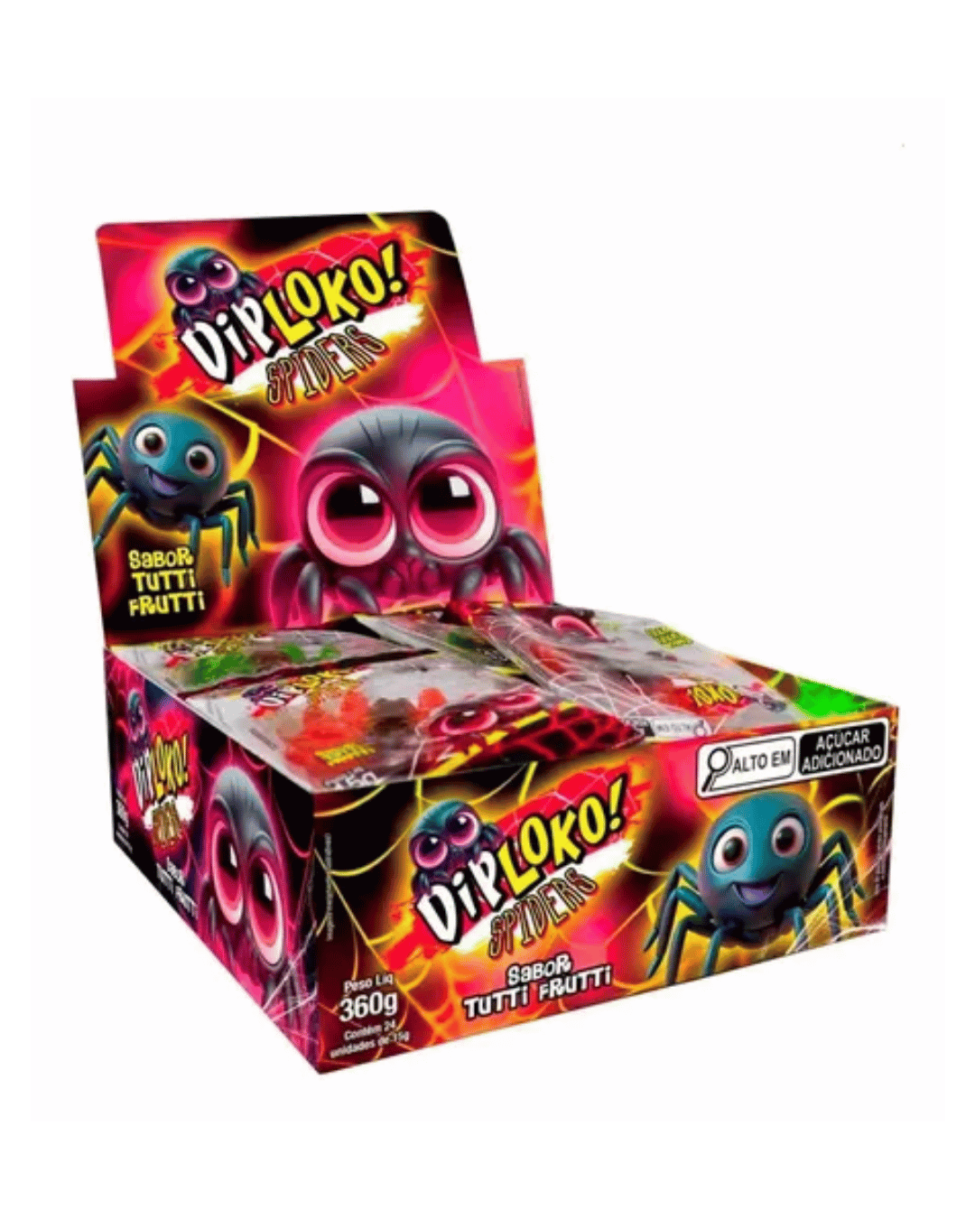 BALA GELATINA SPIDER 24X15G DIPLOKO