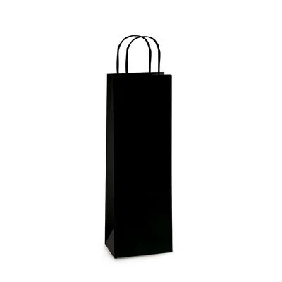 SACOLA PRETA P/GARRAFA 35X13X8 CROMUS