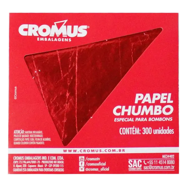 CHUMBO VERMELHO 10X9,7CM 300UND CARBER