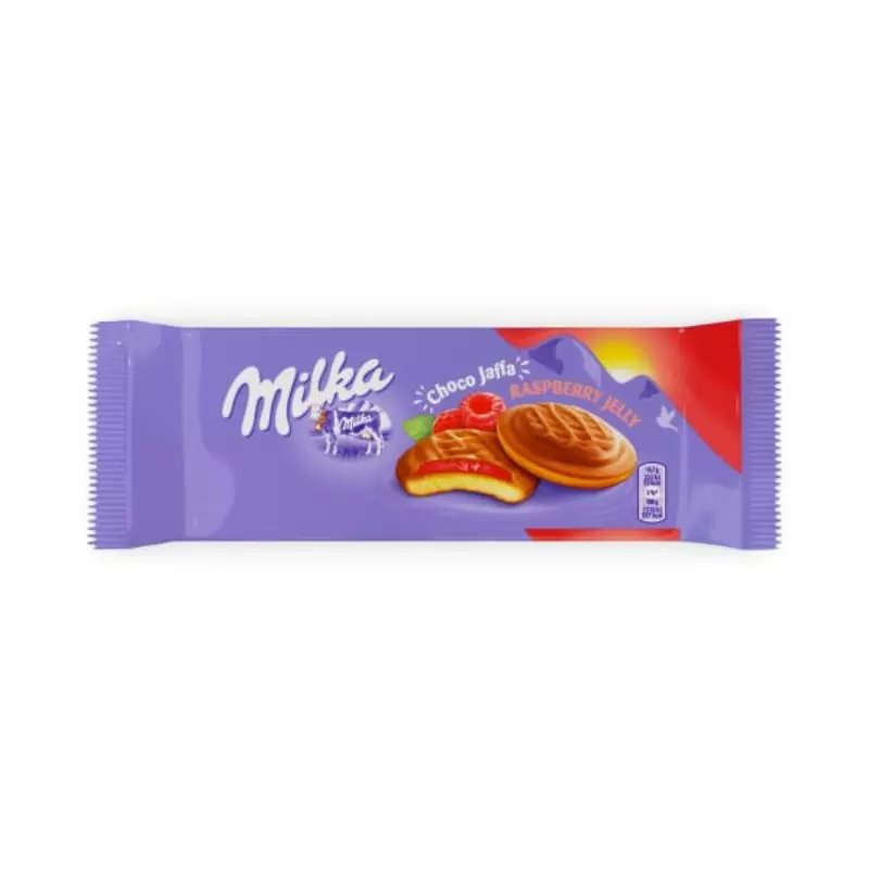 BISCOITO CHOCOLATE RASPBERRY JELLY 147G MILKA