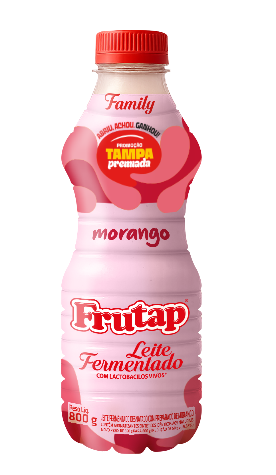 LEITE FERMENTADO FRUTAP 800G MORANGO