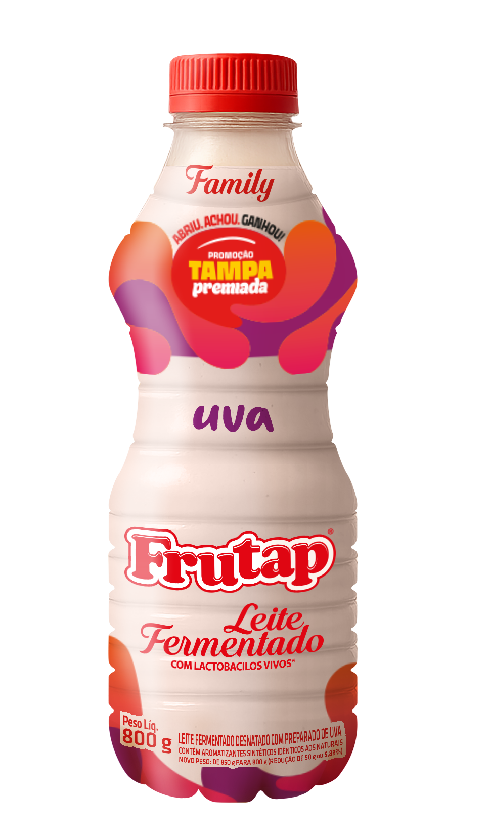 LEITE FERMENTADO FRUTAP 800G UVA