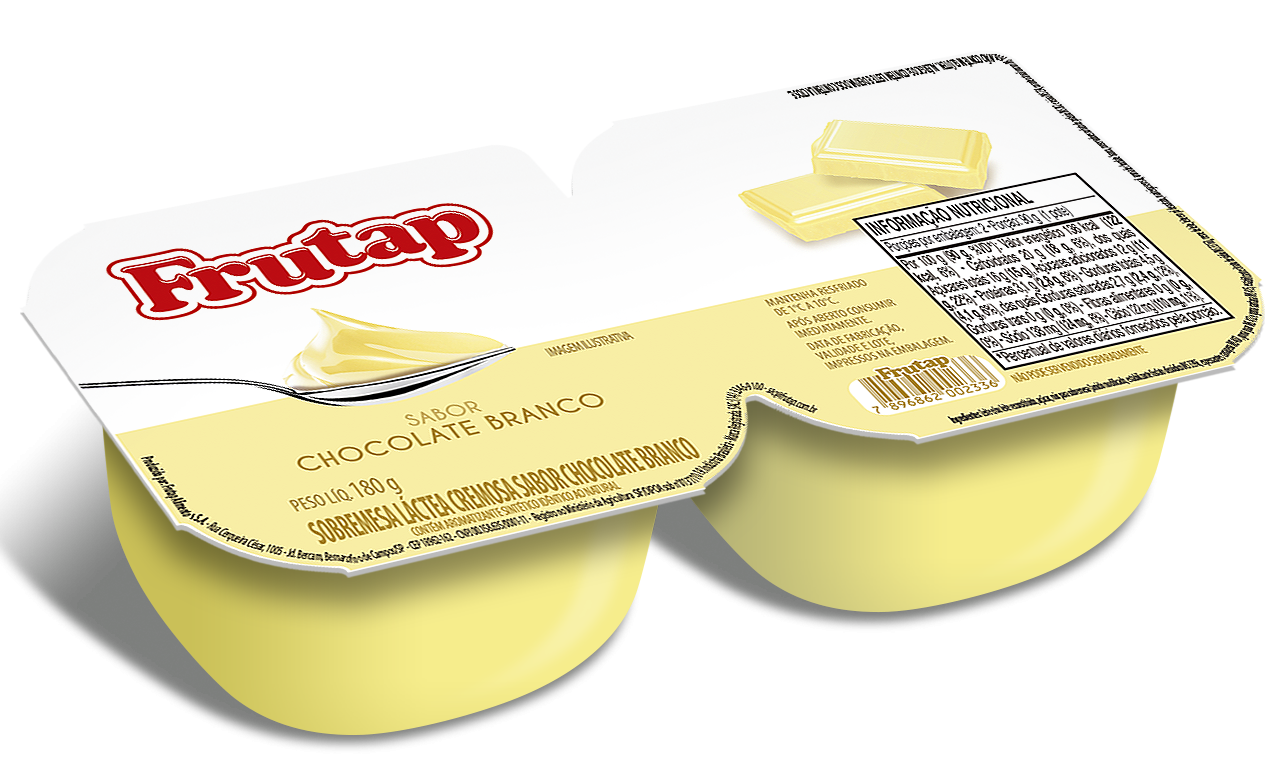 SOBREMESA FRUTAP CHOCOLATE BRANCO 180G