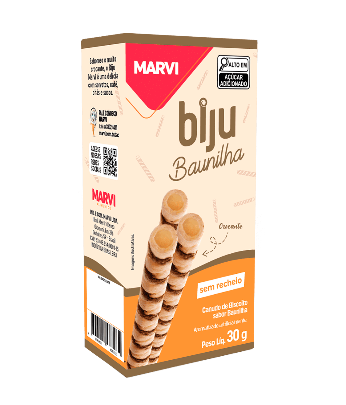 BIJU TUBETES BAUNILHA 30G MARVI