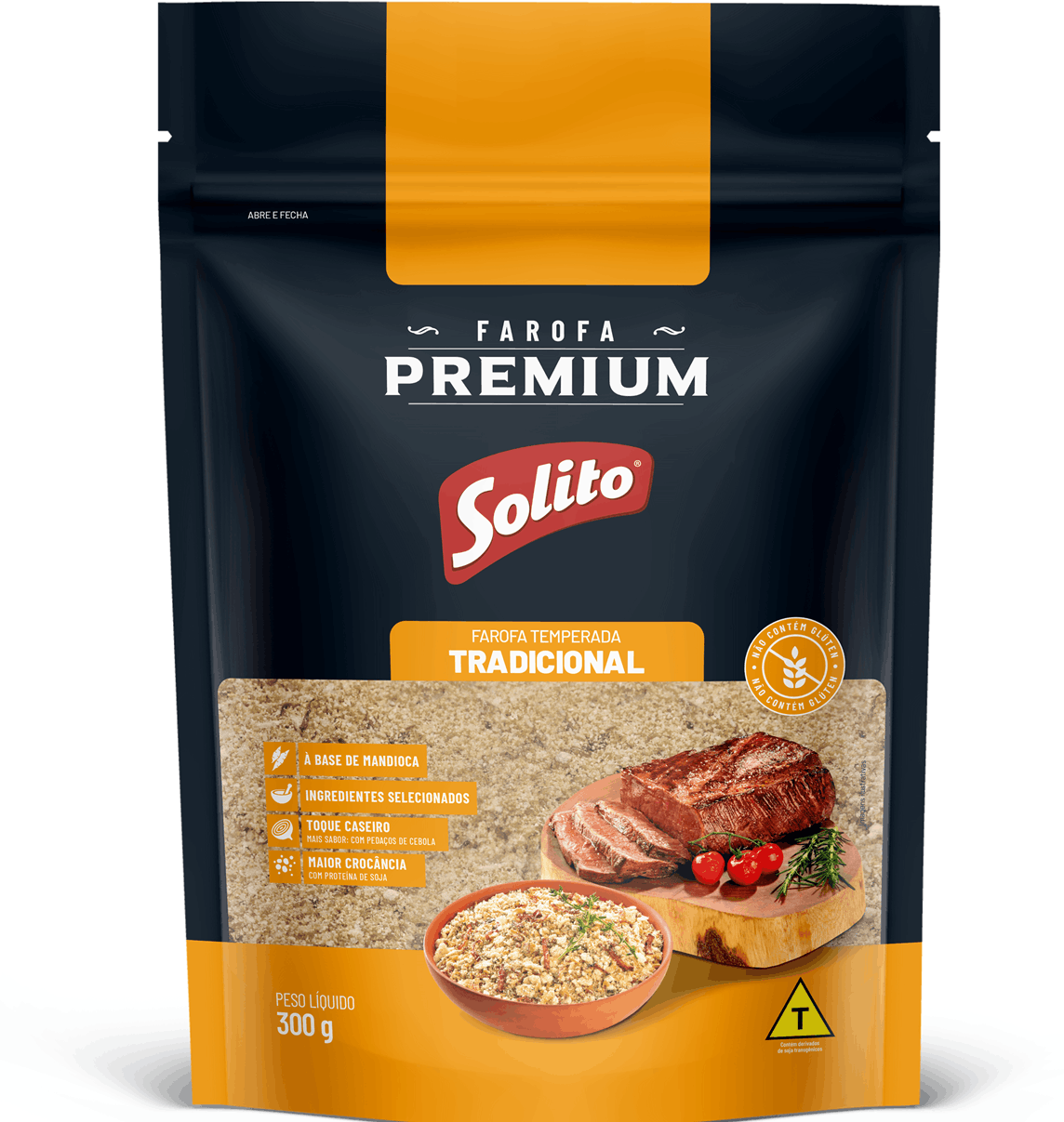 FAROFA PRONTA SOLITO PREMIUM 300G TRADICIONAL