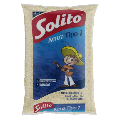 ARROZ SOLITO BRANCO TP1 5KG