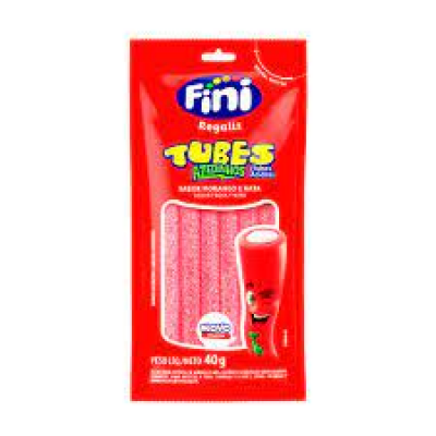 FINI TUBES MORANGO AZEDINHO 40 GRAMAS