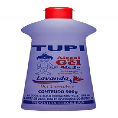 ÁLCOOL GEL TUPI 46,2° LAVANDA 500G