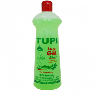 ÁLCOOL GEL TUPI 46,2° EUCALIPTO 500G