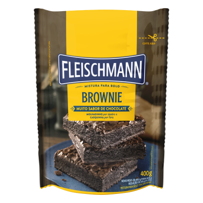 MISTURA PARA BOLO FLEISCHMANN BROWNIE 400 GRAMAS