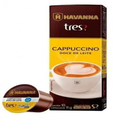 CAPSULAS DE CAFE 3CORAÇÕES CAPPUCCINO HAVANNA DOCE LEITE COM 10