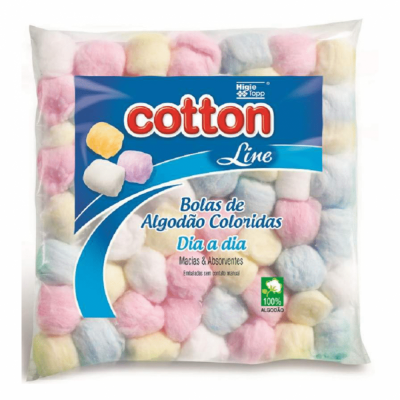 ALGODÃO COTTON LINE BOLAS COLORIDAS 50G