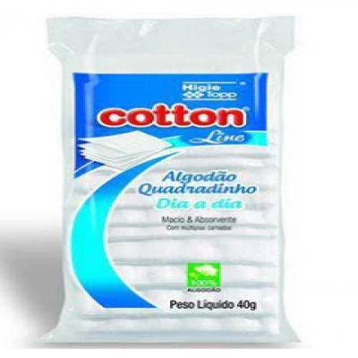 ALGODAO HIGIE TOPP COTTON LINE QUADRADOS 40G