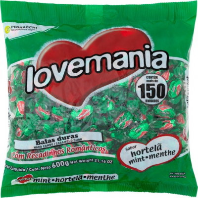 BALA HORTELÃ LOVEMANIA 600G