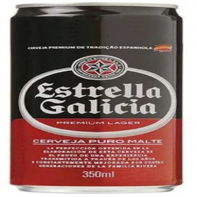 CERVEJA ESTRELLA GALICIA LAGER PREMIUM LATA 350ML