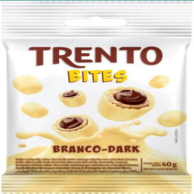 CHOCOLATE TRENTO BITES BRANCO DARK 40 GRAMAS