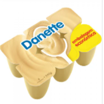 DANETTE DANONE CHOCOLATE BRANCO COM 6 540G