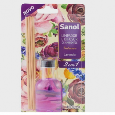 LIMPADOR E DIFUSOR DE AMBIENTES LAVENDER SANOL 100ML