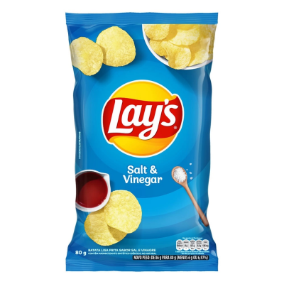 BATATA LAYS SABOR SAL E VINAGRE 80G