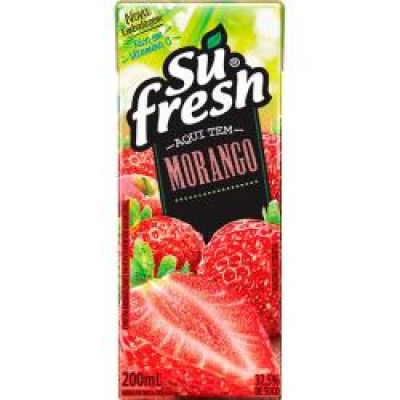 BEBIDA DE FRUTA SUFRESH MORANGO 200ML