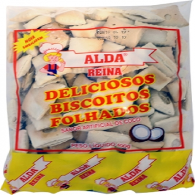 BISCOITO FOLHADO DE COCO ALDA 400G