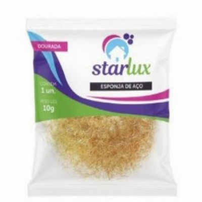 ESPONJA AÇO DOURADA STARLUX 10G