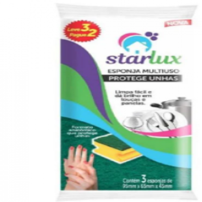 ESPONJA COM 3 PROTEGE UNHAS STAR LUX