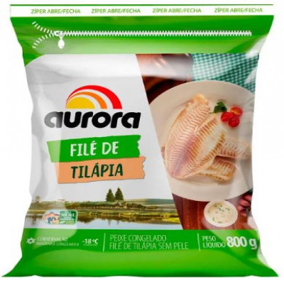 FILÉ DE TILÁPIA AURORA 800 GRAMAS