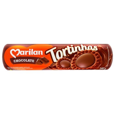 BISCOITO RECHEADOS TORTINHAS MARILAN CHOCOLATE 140G