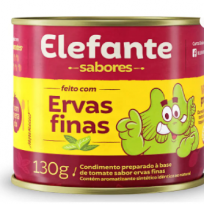 EXTRATO DE TOMATE ELEFANTE CICA ERVAS FINAS 130G