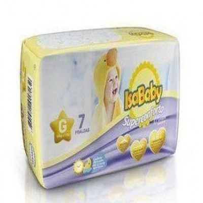 FRALDA ISABABY PREMIUM G PACOTE COM 7 UNIDADES