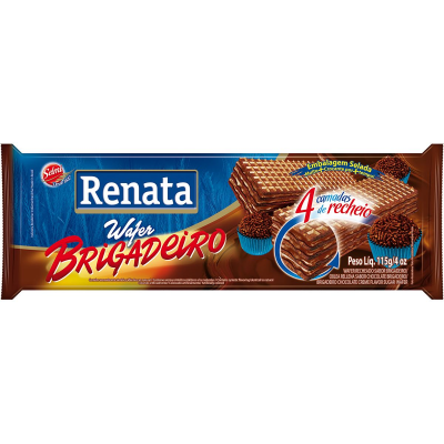 BISCOITO RENATA WAFER BRIGADEIRO 115 GR