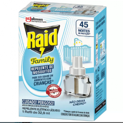 INSET ELÉTRICO RAID FAMILY REFIL 32,9ML