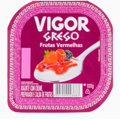 IOGURTE VIGOR GREGO FRUTAS VERMELHAS 100G