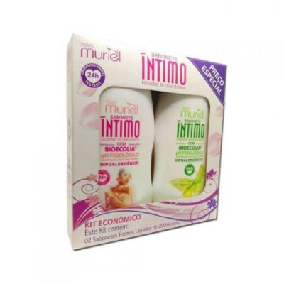 KIT SABONETE LIQUIDO INTIMO MURIEL TRADICIONAL+HERBAL 200ML