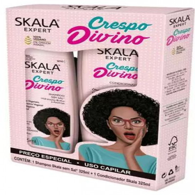 KIT SHAMPOO+CONDICIONADOR SKALA CRESPO DIVINO 325ML