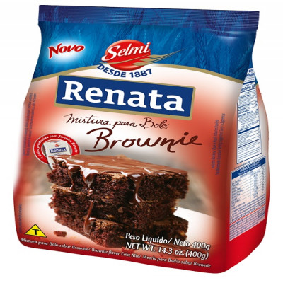 MISTURA PARA BOLO RENATA 400 GRAMAS BROWNIE