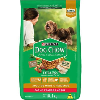 RAÇÃO DOG CHOW 10,1KG EXTRA LIFE RAÇAS PEQUENAS