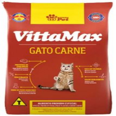 RAÇÃO VITTAMAX GATO CARNE 1KG