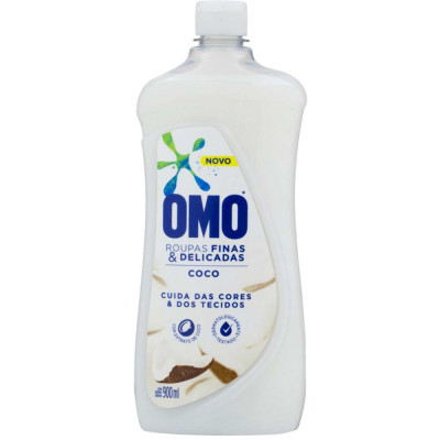 SABÃO LIQUIDO OMO 900ML ROUPAS FINAS DELICADAS COCO