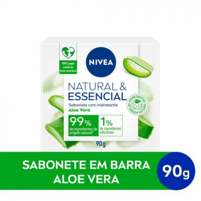 SABONETE NÍVEA 90 GRAMAS NATURAL ESSENCIAL ÁLOE E VERA