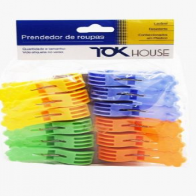 PRENDEDOR ROUPA TOK PLASTICO C/12