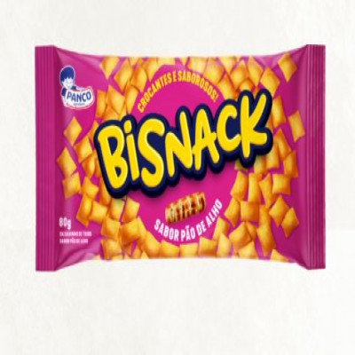 SALGADINHO BISNACK PÃO DE ALHO 80 GRAMAS